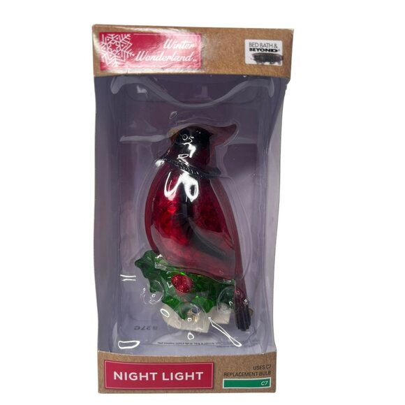 Bath and Body Works Cardinal on Holly Night Light Plug In Christmas Decor 5 in - Picture 3 of 6